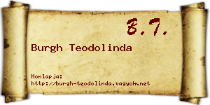 Burgh Teodolinda névjegykártya